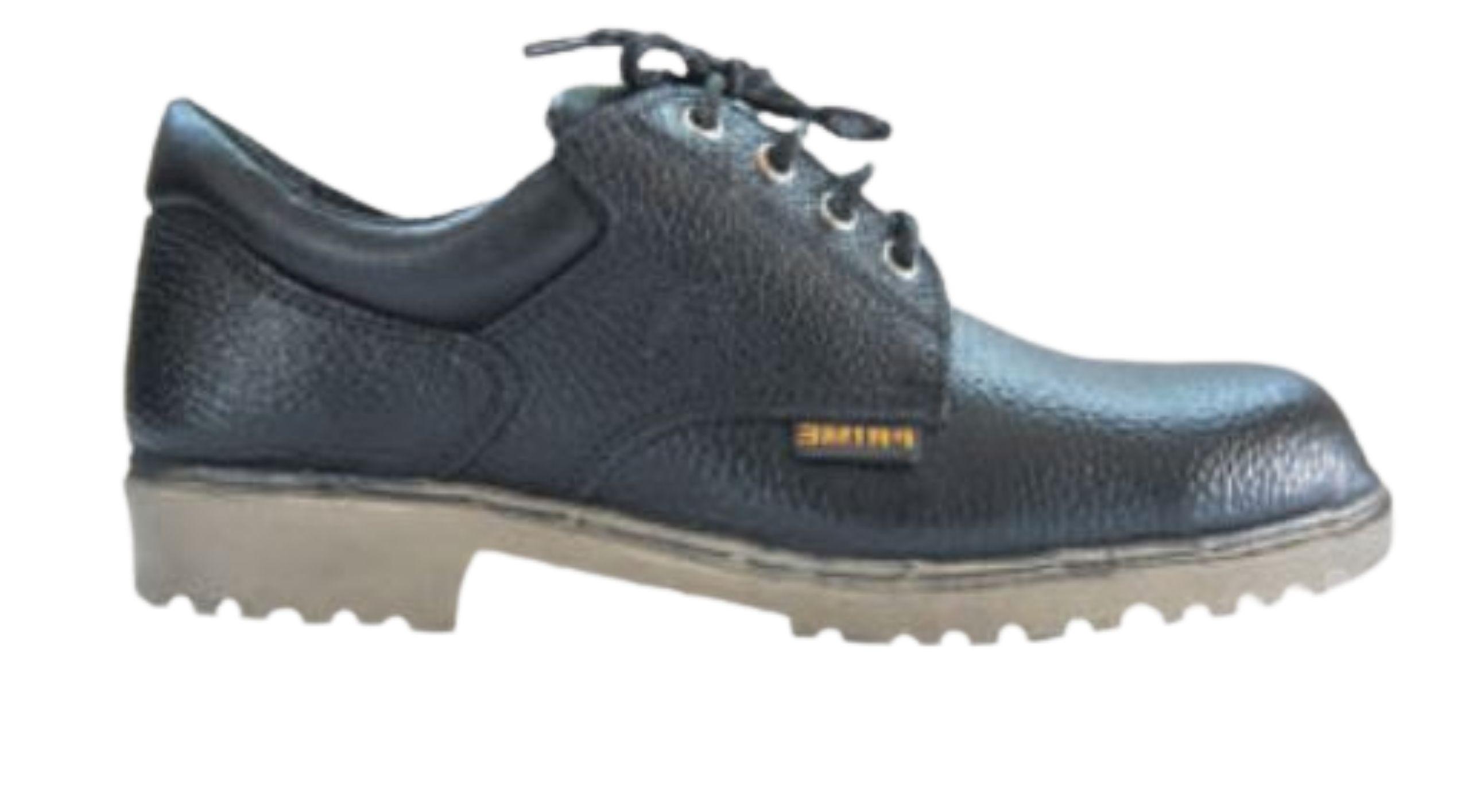 Prime 22 kVA Shockproof Leather Fiber Toe Safety Shoes Black_0