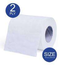 Toilet Tissue Paper Roll Plain 10 x 9.5 cm White_0