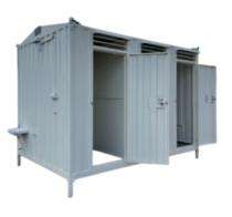 S M CONTAINER Mild Steel 8.5 ft Portable Toilet Cabin Grey_0