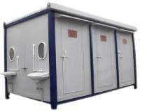 Metastar Mild Steel 8 ft Portable Toilet Cabin Grey_0