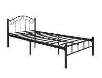 Metal Low Post Queen Bed 2060 x 965 x 1000 mm Black_0