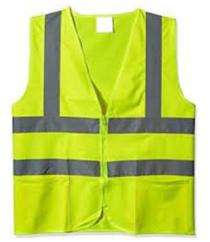 Fabric Safety Jackets L Reflective Green_0