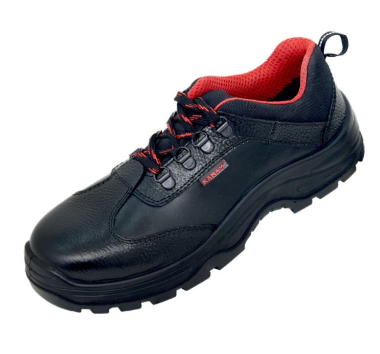 Buy Karam FS 111RO Leather Steel Toe Safety Shoes Black online at best ...