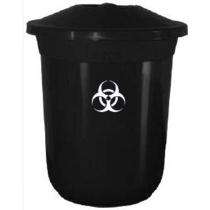 DKNV Round Lid Bins Black 6 L Polypropylene_0