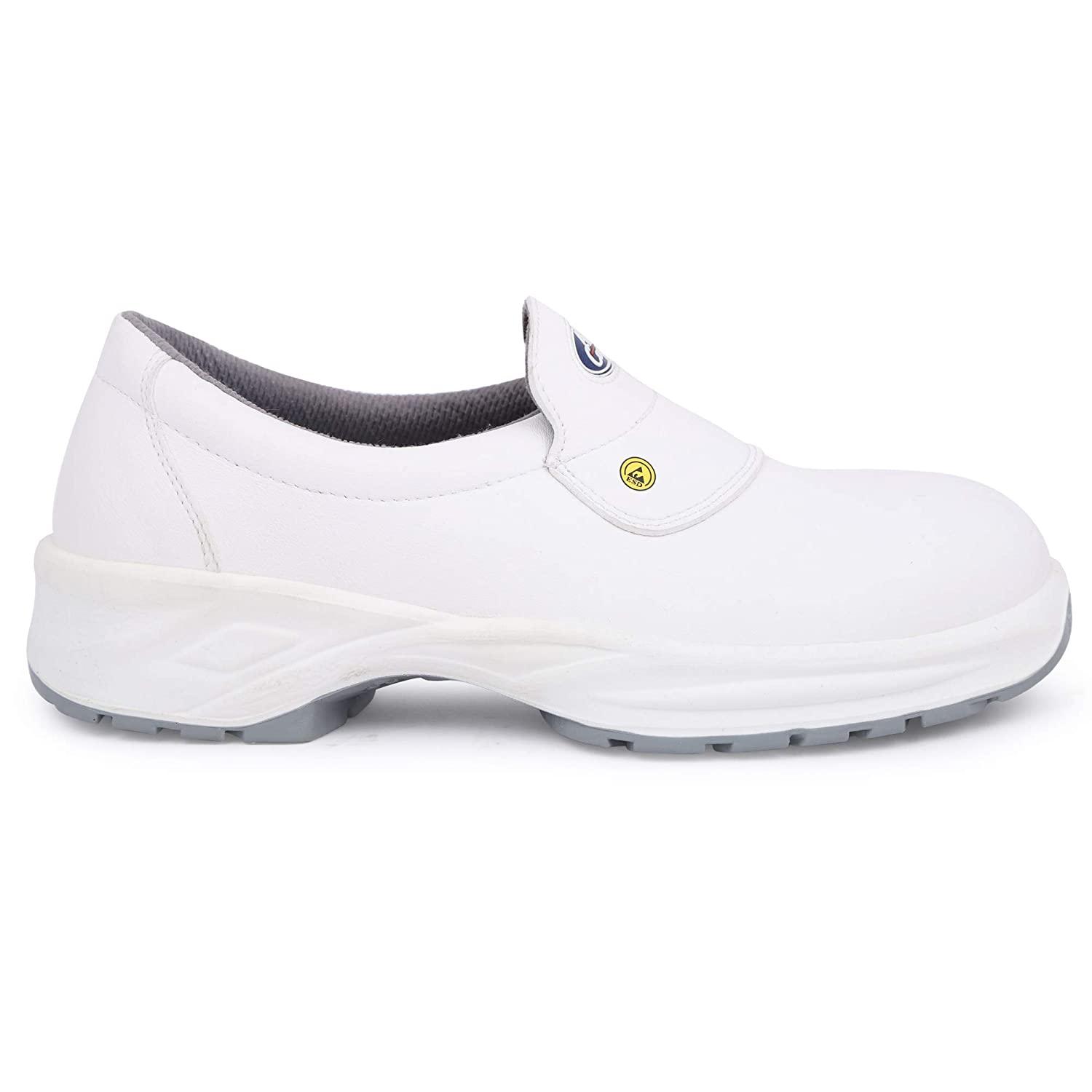 Allen Cooper AC-1442 Washable Microfiber Steel Toe Safety Shoes White_1