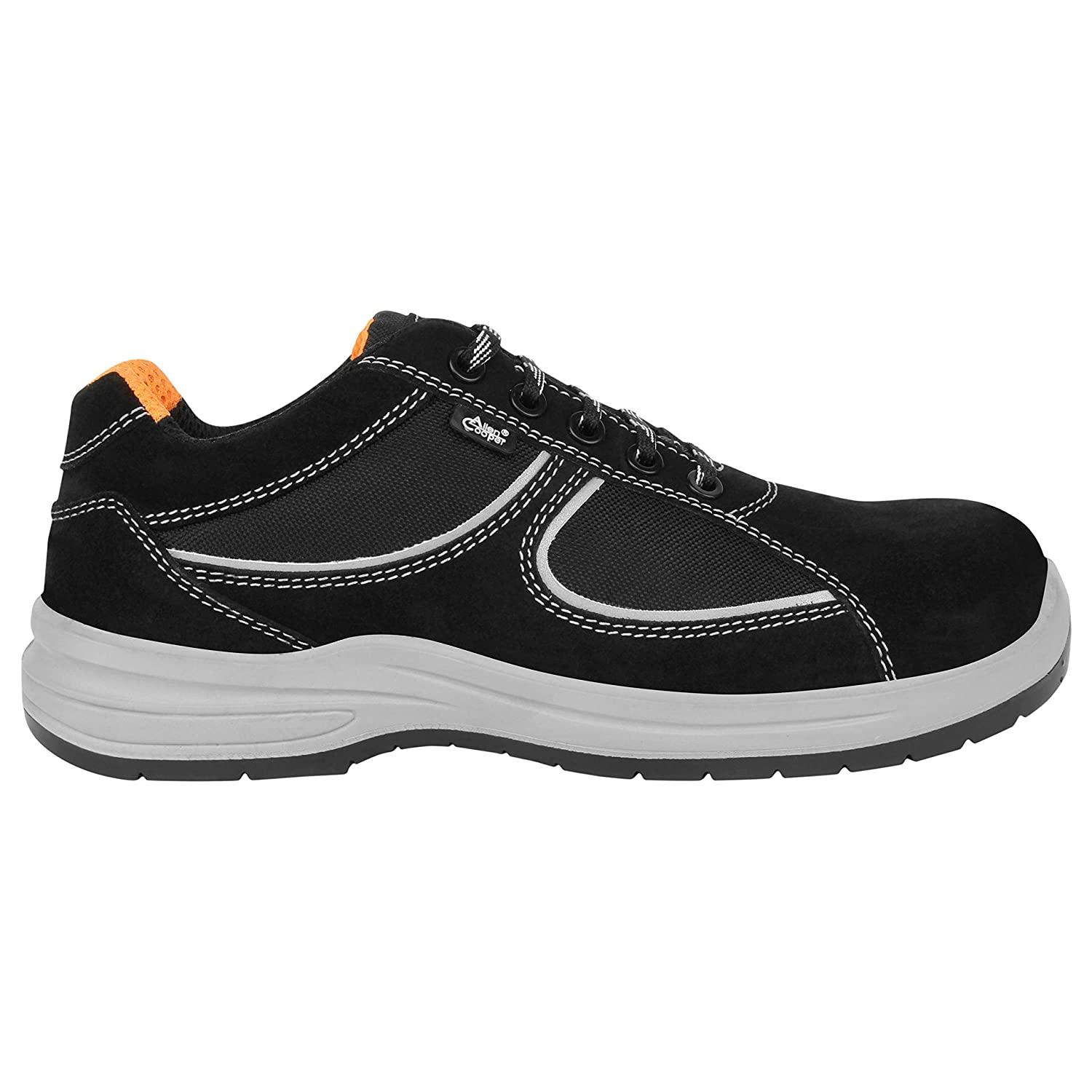 Allen Cooper AC-1582 Buff Suede Leather Non Metallic Composite Toe Safety Shoes Black_1