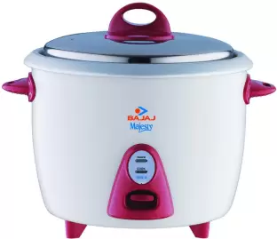 Bajaj 1.5 L Electric Rice Cooker 650 W White and Pink RCX 3_0