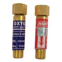 HMP 15 bar Gas Flashback Arrestor 0657-0056 Oxygen 3/8" BSP LH_0
