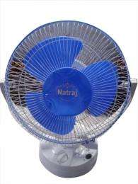 RS Natraj 400 mm 3 Blades White and Blue Table Fan_0