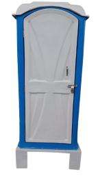 DEV FRP 7 ft Portable Toilet Cabin Blue and White_0