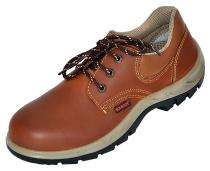 Karam FS 61 Buff Grain Leather Steel Toe Safety Shoes Brown_0