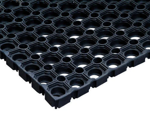 HRGR Rectangular Rubber Doormat 30 x 40 cm Black_0