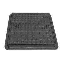 Swastik Solid Top Manhole Cover Cast Iron Galvanized 600 x 600 mm_0