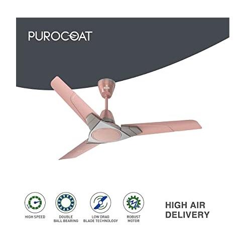 Polycab Aereo Purocoat Premium 1200 mm 3 Blades 75 W Copper Champagne Gold Ceiling Fans_1