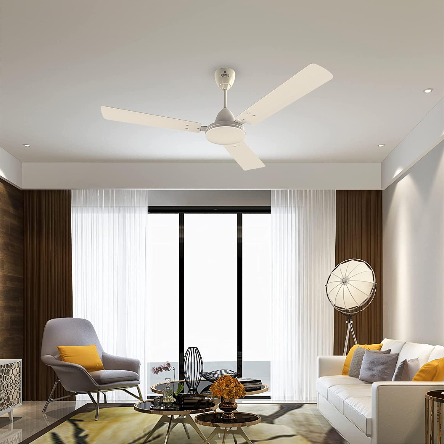 Polycab Vital Platinum 1200 mm 3 Blades 75 W Pearl Ivory Ceiling Fans_4