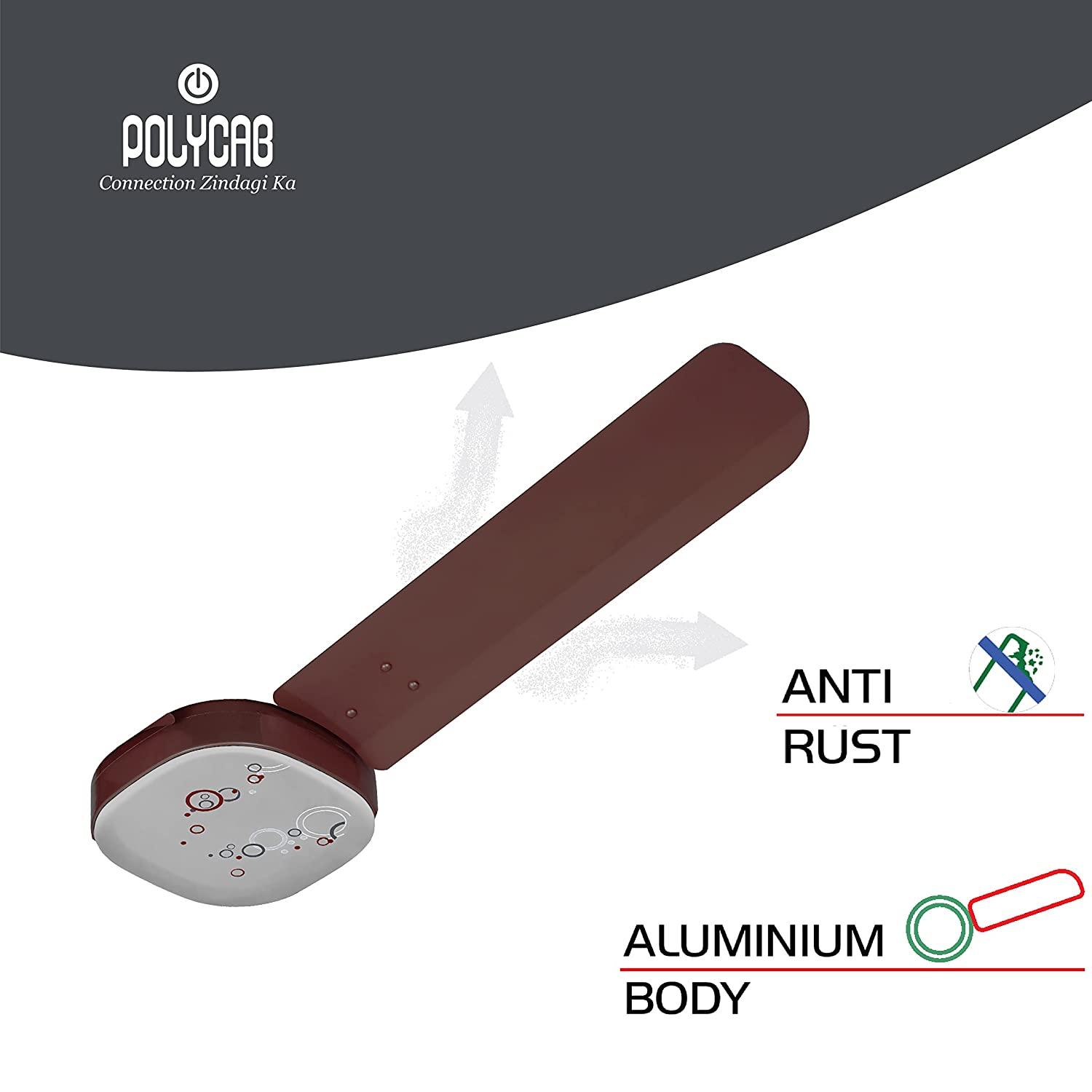 Polycab Eliana Premium 1200 mm 3 Blades 75 W Espresso Brown Ceiling Fans_2