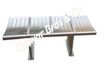 Kunwar Bros KBS-B1 4 Seater Waiting Bench Stainless Steel 1300 x 450 x 450 mm_0