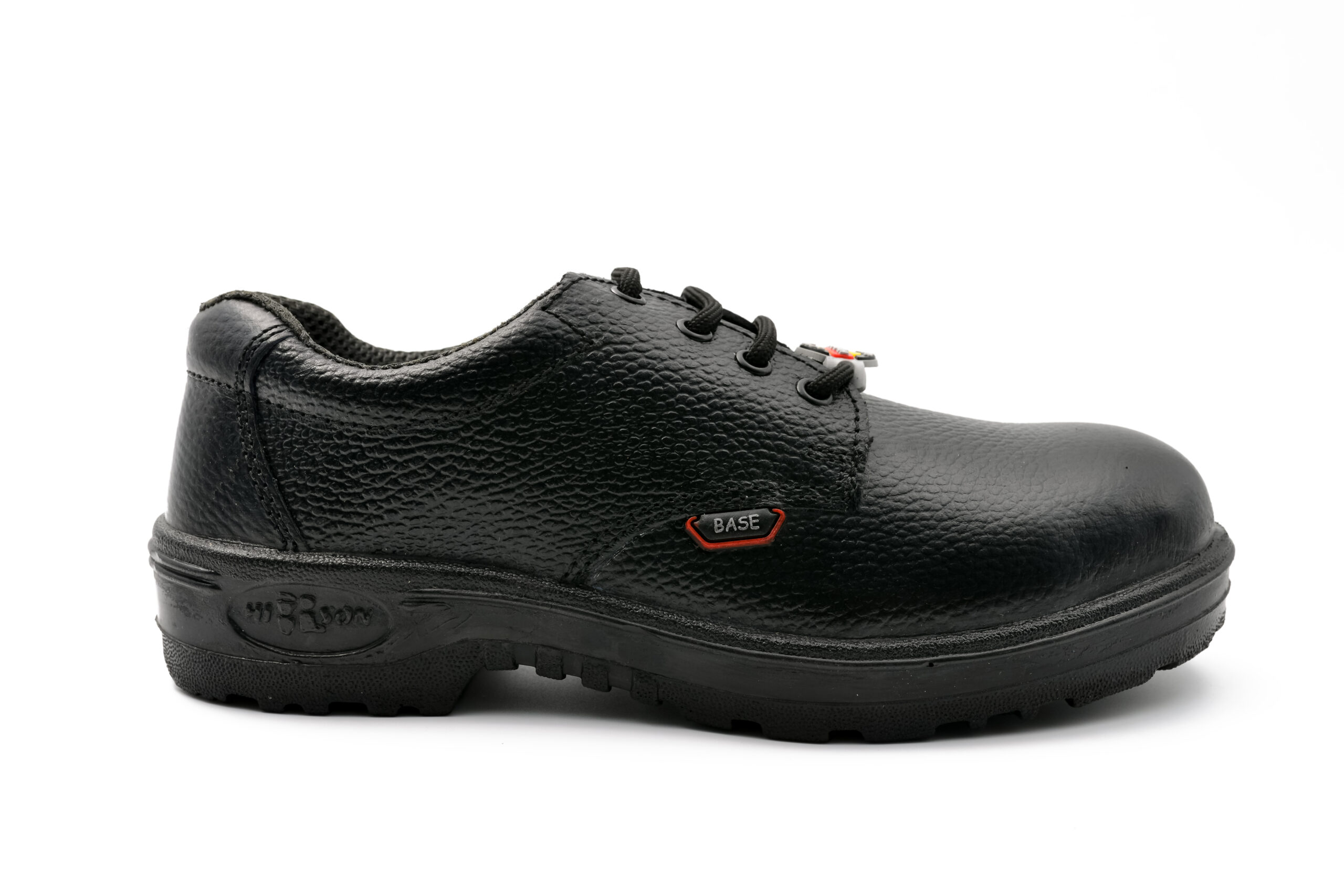 Hillson Base Genuine Black Leather Steel Toe Safety Shoes Black_2