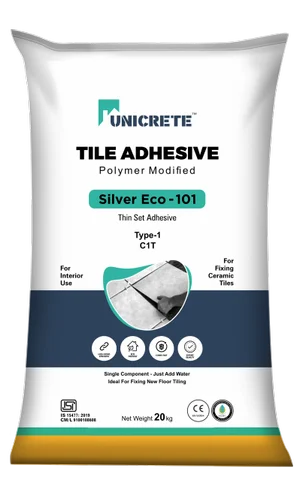 UNICRETE Silver Eco-101 Polymer Modified Cementitious Tile Adhesive 20 kg_0