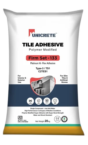 UNICRETE Firm Set-133 Polymer Modified Cementitious Tile Adhesive 20 kg_0