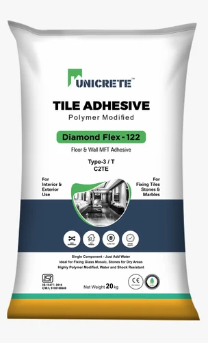 UNICRETE Diamond Flex-122 Polymer Modified Cementitious Tile Adhesive 20 kg_0