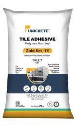 UNICRETE Gold Set-111 Polymer Modified Cementitious Tile Adhesive 20 kg_0