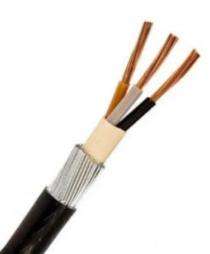 Copper PVC Flat Steel Strip FR PVC LT Power Cables 3 Core 16 sqmm 1.1 kV_0