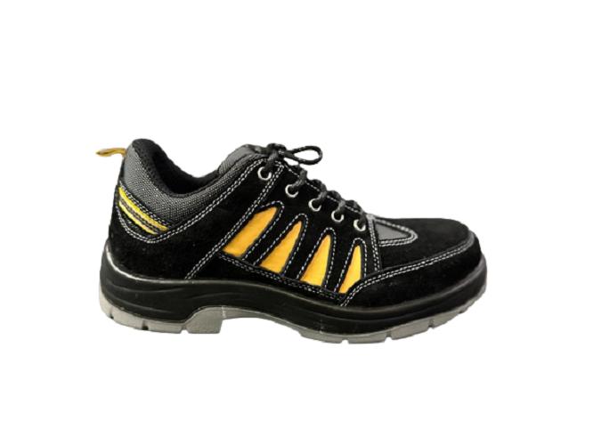 Eyevex Suede Leather Steel Toe Safety Shoes Black_1