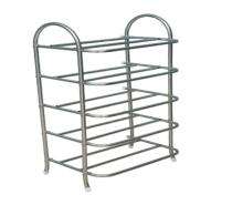 Stainless Steel 5 Shelves Shoe Rack 3 kg 55 x 30 x 89 cm Silver_0