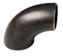 MAK 90 deg 50 NB Black Mild Steel Pipe Elbow_0
