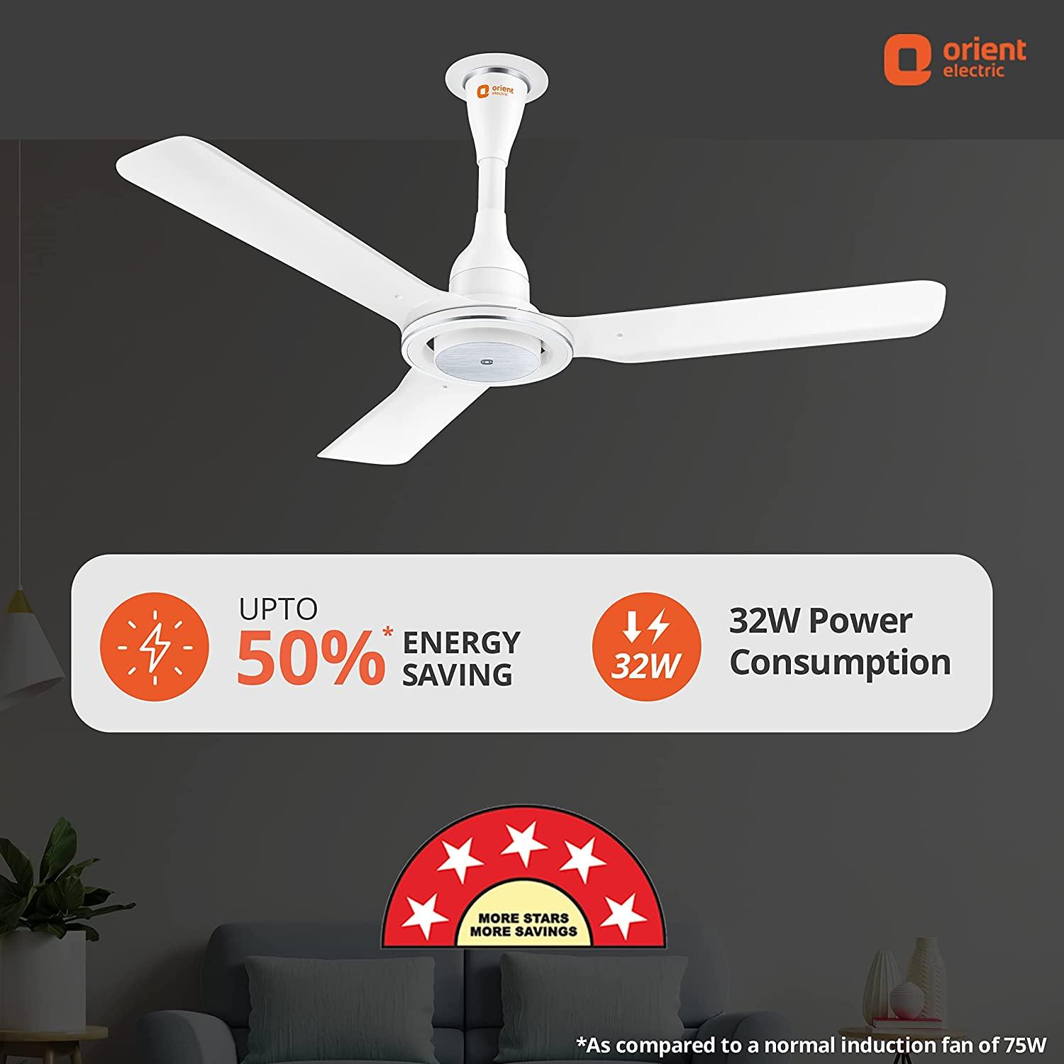 Orient I-Float IOT 1200 mm 3 Blades 28 W Pearl White Ceiling Fans_1