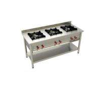 SSE GB-3 Three Burners Commercial Gas Stove Stainless Steel Silver_0