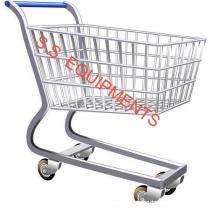 SSE Shopping Trolley 100 L Galvanised Chrome Plated_0