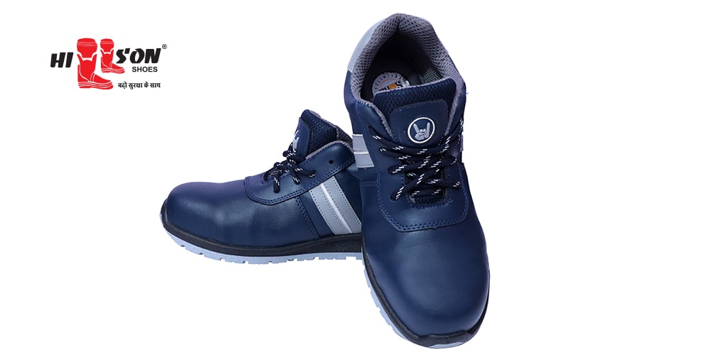 Hillson Swag 1902 Robust Synthetic Leather Metal Toe Safety Shoes Blue_1