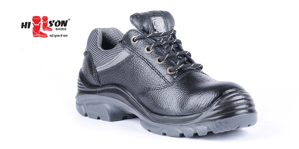 Hillson Nucleus Buff Leather Steel Toe Safety Shoes Black_2