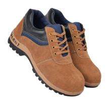 Suede Leather Steel Toe Safety Shoes Brown_0