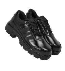 Suede Leather Steel Toe Safety Shoes Black_0