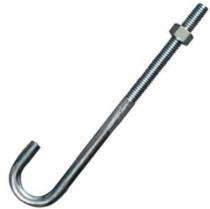 M12 - M80 Mild Steel Foundation Bolts J Shape 200 mm_0