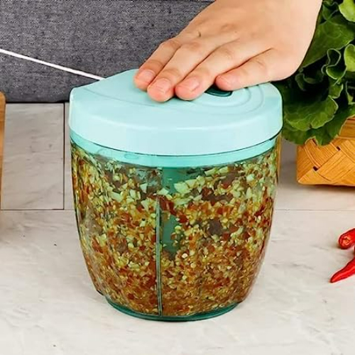 Atevon 6 Blades 1000 mL Manual Vegetable Chopper_2