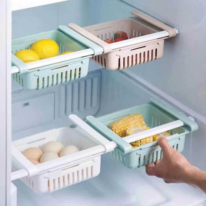 Atevon Plastic Rectangular Basket Kitchen Storage Organiser 50 x 50 x 50 mm_3