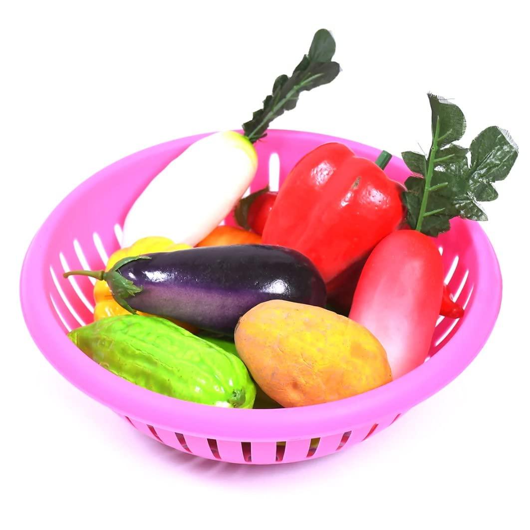 Atevon Plastic Round Basket Kitchen Storage Organiser 50 x 50 x 50 mm_1