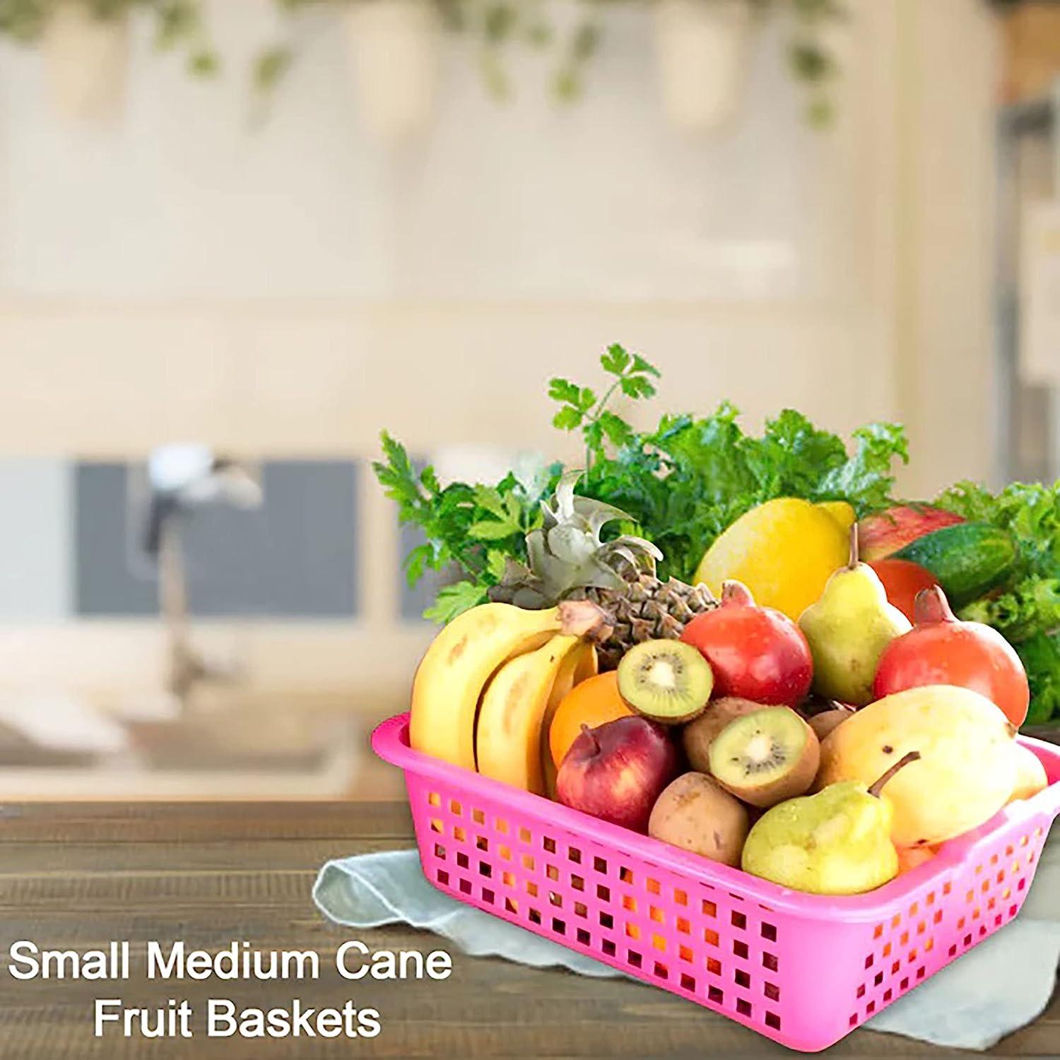 Atevon Plastic Rectangular Basket Kitchen Storage Organiser 50 x 50 x 50 mm_2
