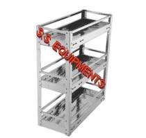 SSE Stainless Steel Rectangular Plate Holder Kitchen Storage Organiser 30 x 22 x 17 inch_0
