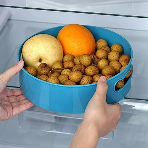 Atevon Plastic Round Sink Corner Kitchen Storage Organiser 10 x 12 x 10 cm_1