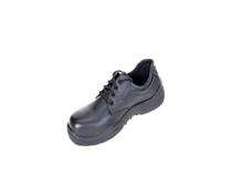 Corrected Grain leather Steel Toe Safety Shoes Black_0