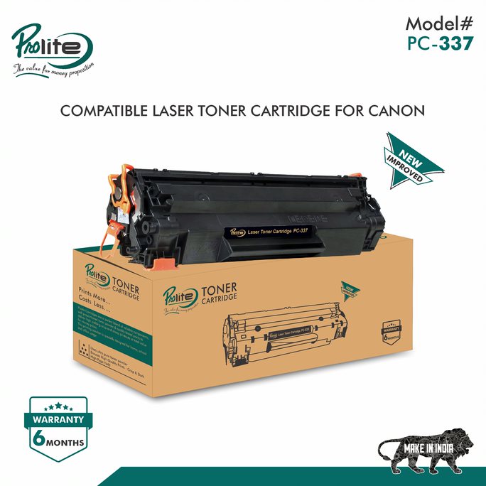 PROLITE Black Laser Toner Canon CRG 137/337/737 Compatible Ink Cartridge_1