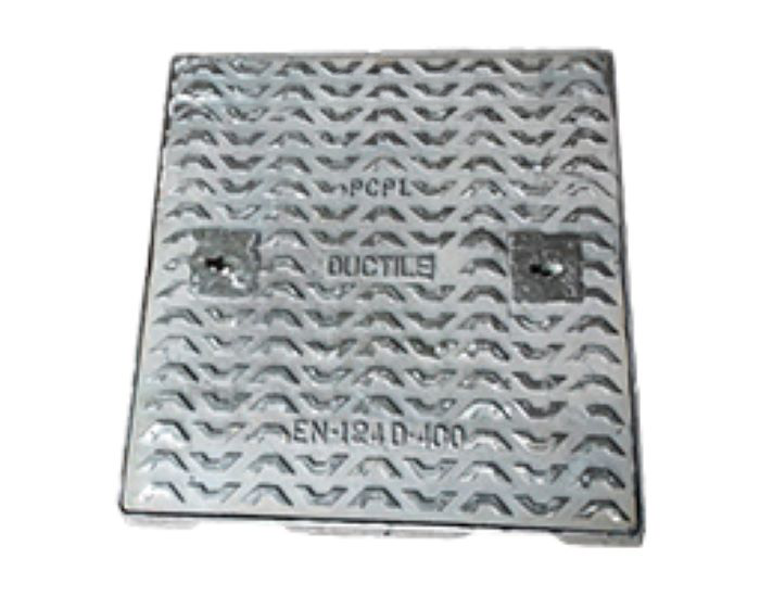 PCPL Chamber Manhole Cover Ductile Iron Galvanized 600 x 600 mm_0