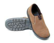 Omni Buff Nubuck Leather Steel Toe Safety Shoes Brown_0