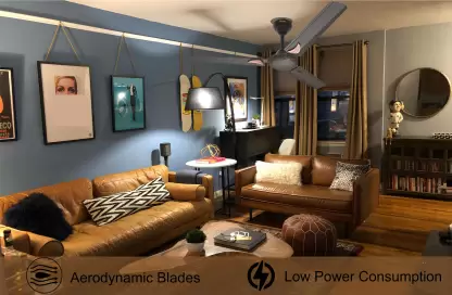 GESTOR Martin Ultra High Speed 1200 mm 3 Blades 60 W Smoked Brown Ceiling Fans_3