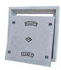 Super Chamber Manhole Cover Concrete Smooth 900 x 900 mm_0